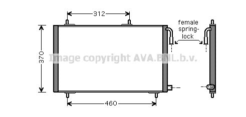 AVA QUALITY COOLING Конденсатор, кондиционер PE5257